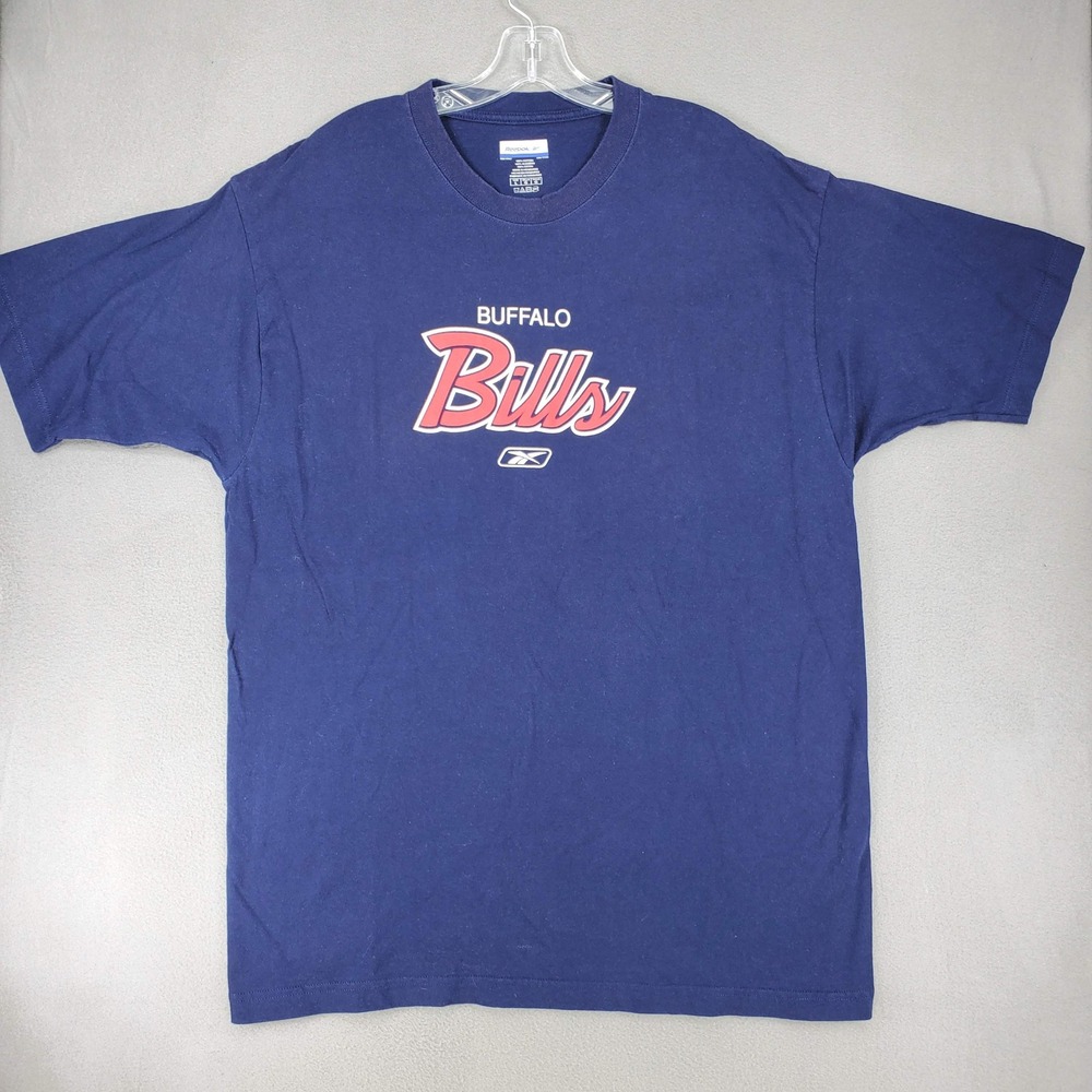 Reebok T-Shirt Mens L Blue Buffalo Bills NFL Graphic Tee Vintage Short Sleeve - Picture 2 of 5